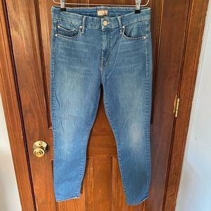 Mother High Waisted Looker Crop Jeans